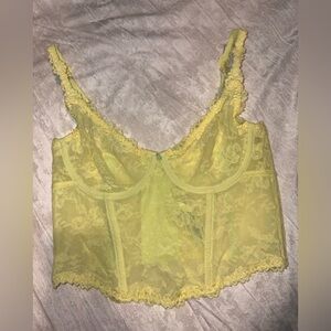 Skims Yellow Lace Corset